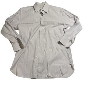 Men’s Ermenegildo Zegna Long Sleeve Button Down Shirt Size 39 / 15.5 Striped BUB